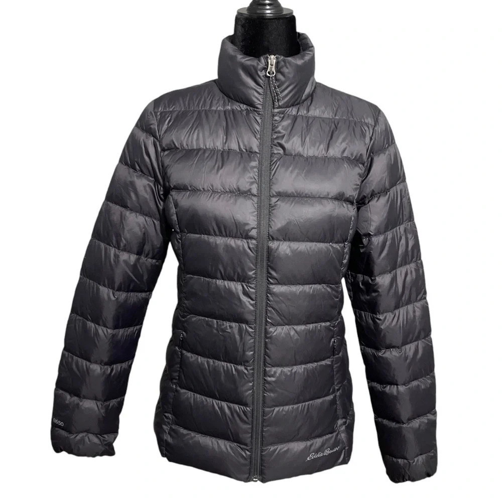 Eddie Bauer Black Down Filled Jacket Coat Women’s Small